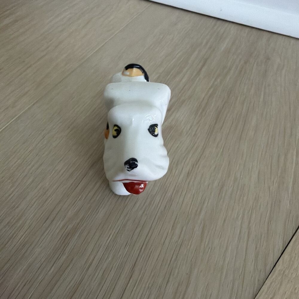 Vintage Hand-painted Ceramic Street Dog Figurine Made In Occupied Japan - Picture 3 of 9